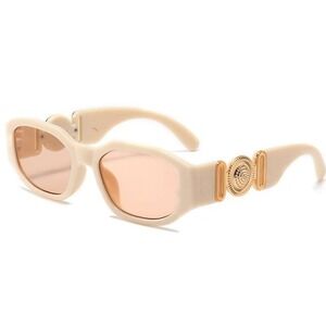 Women Sunglasses Fashion Designer Beige Frames and Lens Classy UV400 Style Gafas